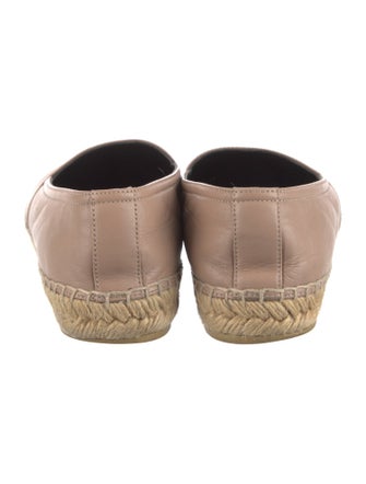 Saint Laurent Signature Logo Leather Espadrilles