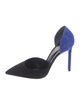 Saint Laurent Suede Colorblock Pattern D'Orsay Pumps