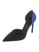 Saint Laurent Suede Colorblock Pattern D'Orsay Pumps