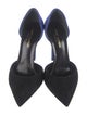 Saint Laurent Suede Colorblock Pattern D'Orsay Pumps