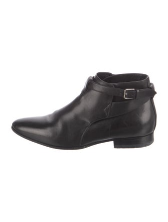 Saint Laurent Leather Moto Boots