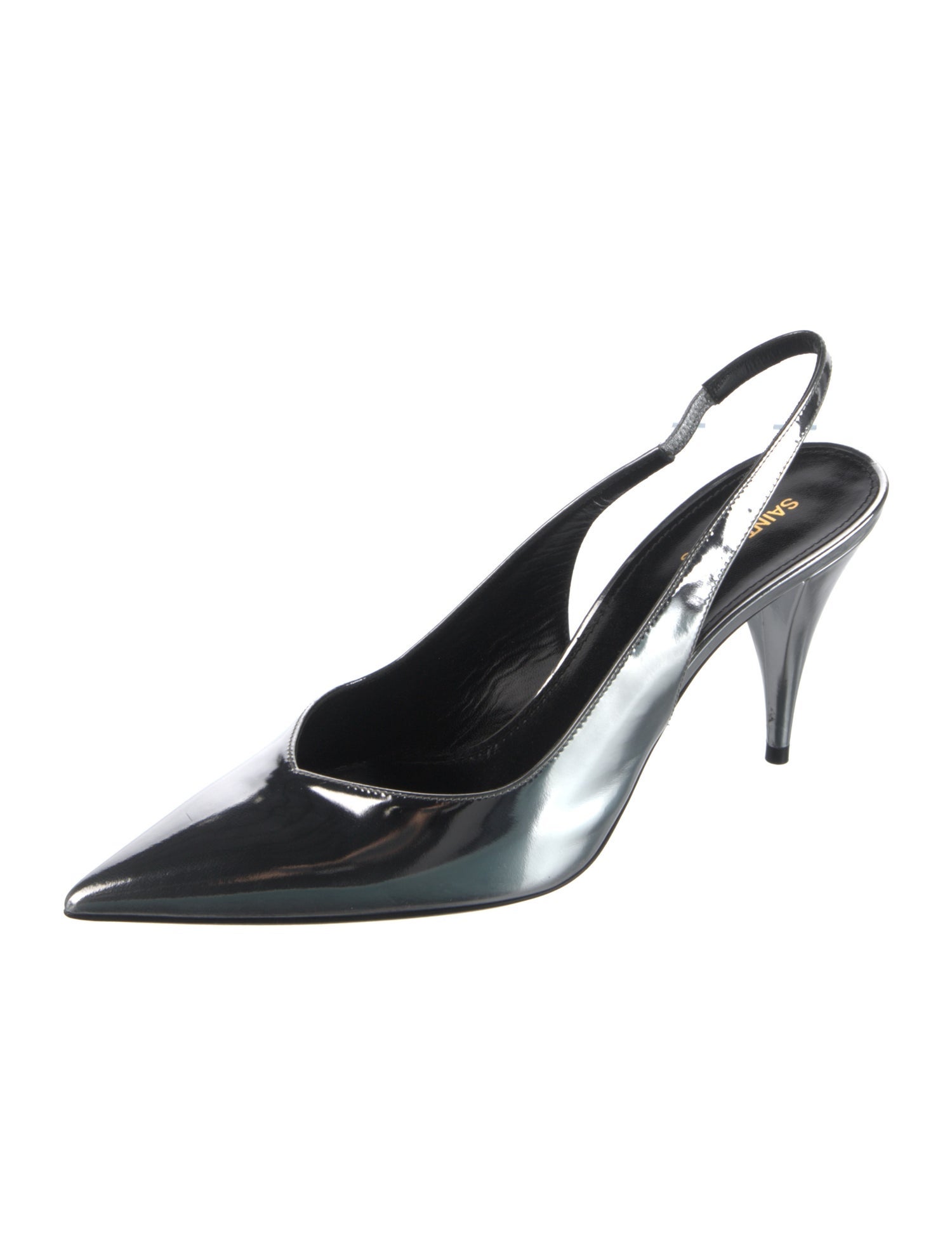 Saint Laurent Patent Leather Slingback Pumps