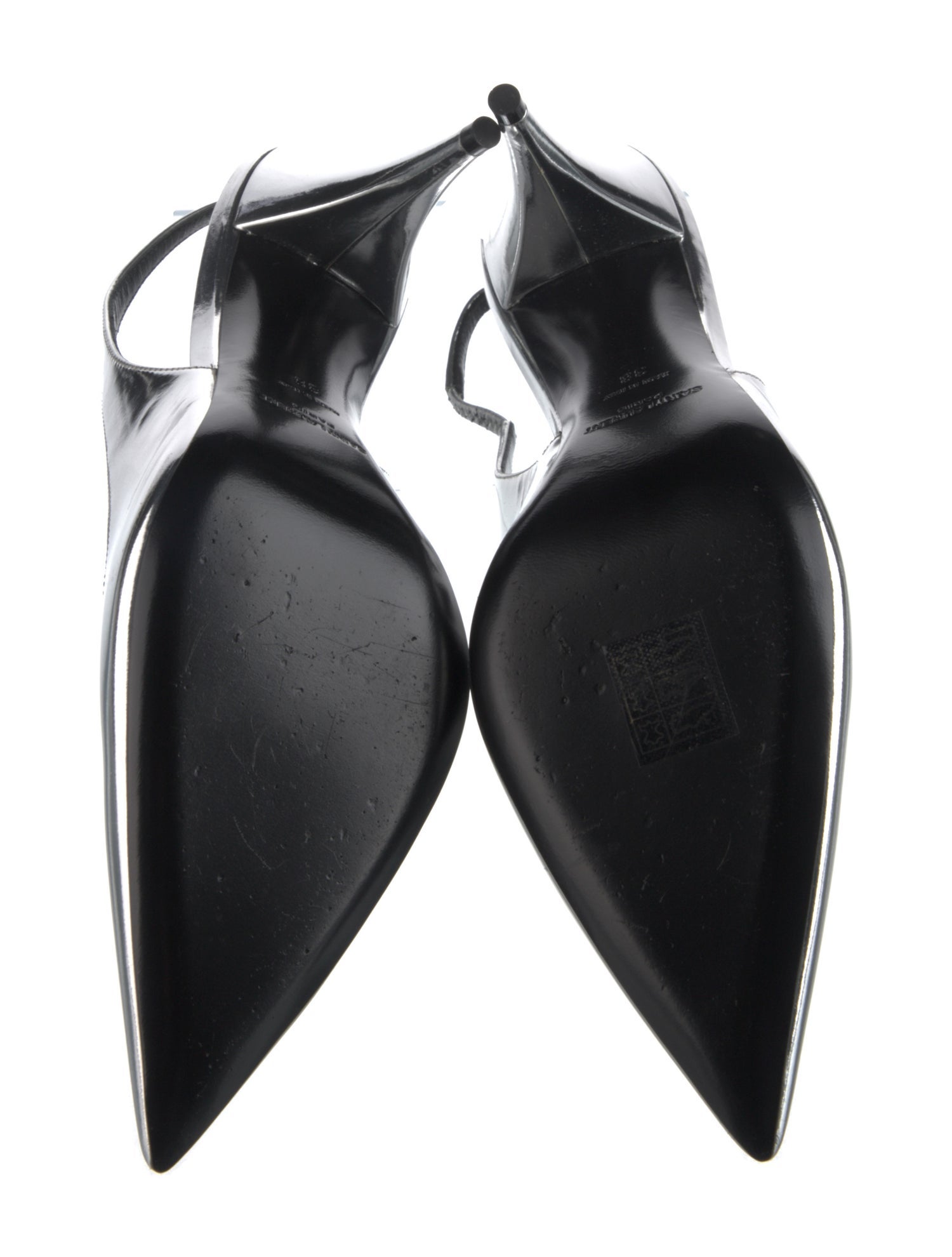 Saint Laurent Patent Leather Slingback Pumps