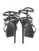 Saint Laurent Patent Leather T-Strap Sandals