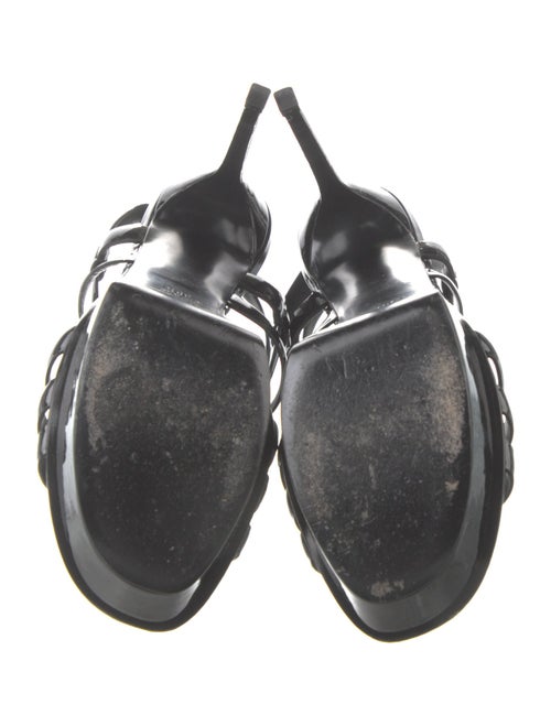 Saint Laurent Patent Leather T-Strap Sandals