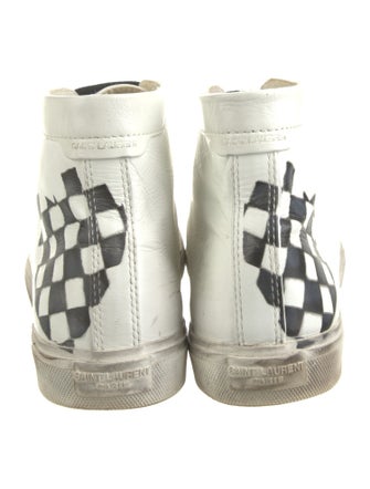 Saint Laurent Leather Printed Sneakers