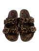 Saint Laurent Ponyhair Animal Print Slides