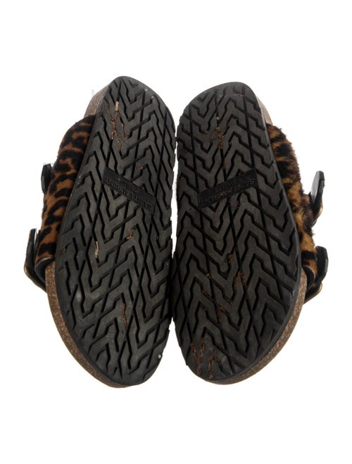 Saint Laurent Ponyhair Animal Print Slides