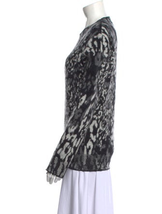 Saint Laurent Wool Animal Print Sweater