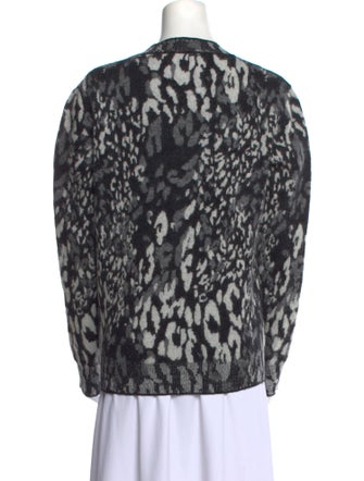 Saint Laurent Wool Animal Print Sweater