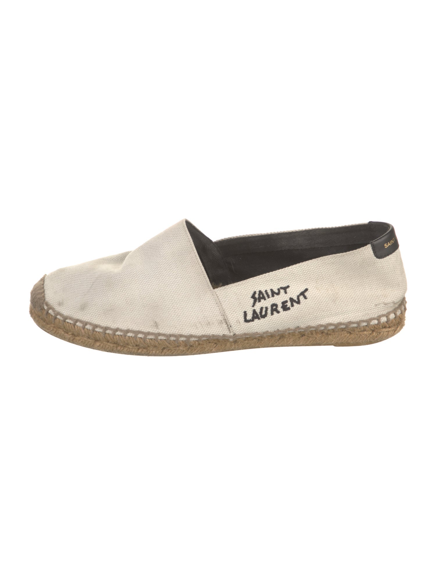 Saint Laurent Canvas Whipstitch Trim Espadrilles
