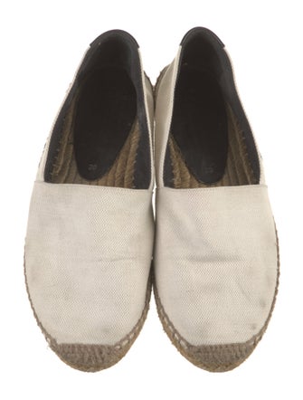 Saint Laurent Canvas Whipstitch Trim Espadrilles