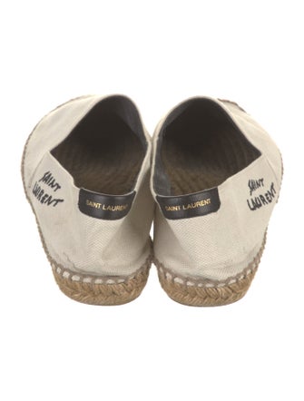 Saint Laurent Canvas Whipstitch Trim Espadrilles