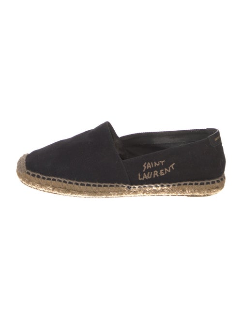 Saint Laurent Canvas Embroidered Accent Espadrilles