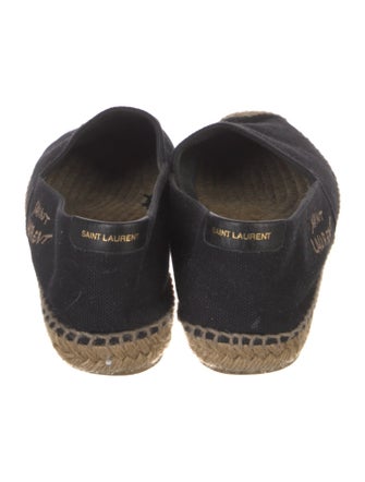 Saint Laurent Canvas Embroidered Accent Espadrilles