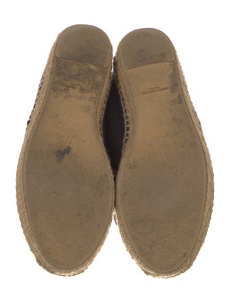 Saint Laurent Canvas Embroidered Accent Espadrilles