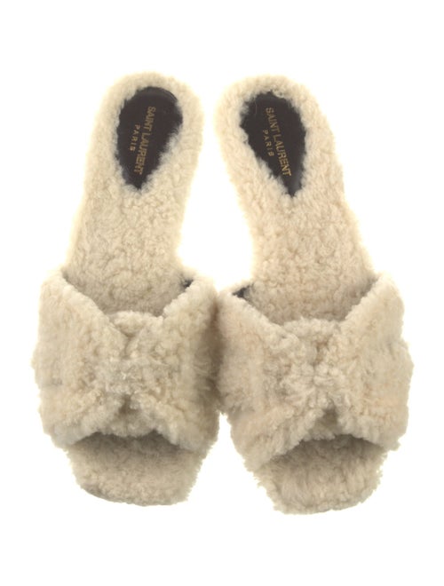 Saint Laurent Shearling Slides