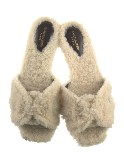 Saint Laurent Shearling Slides