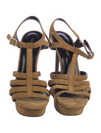 Saint Laurent Suede Slingback Sandals