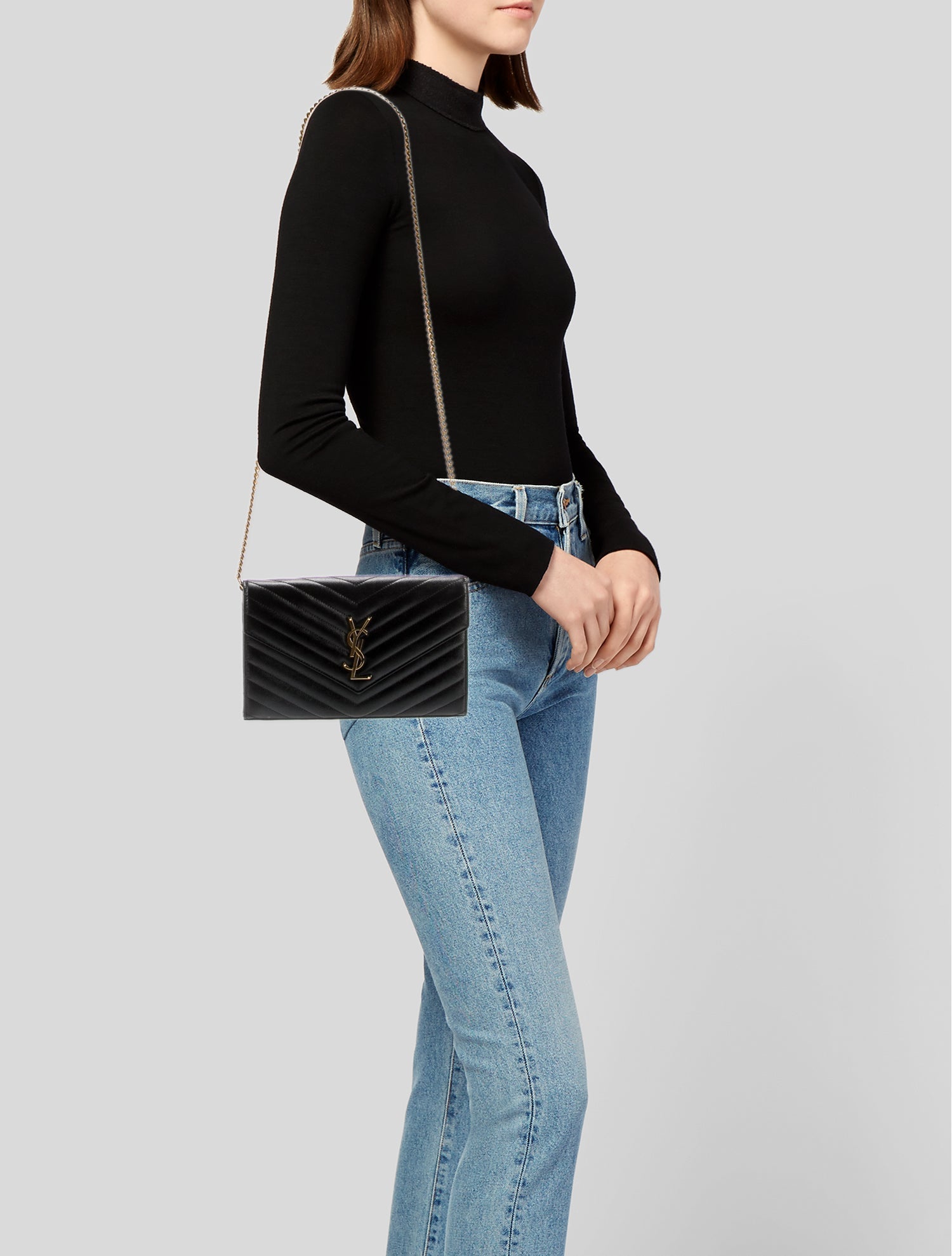Saint Laurent Leather Cassandre Small 2022