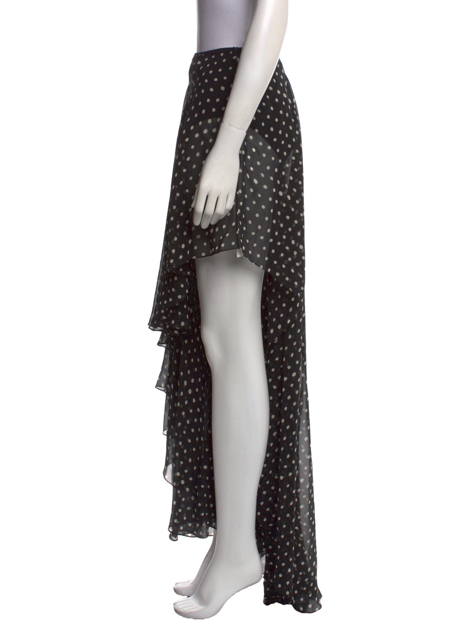 Saint Laurent Silk Long Skirt