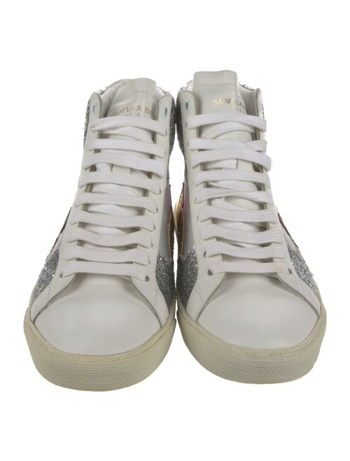 Saint Laurent Leather Printed Sneakers