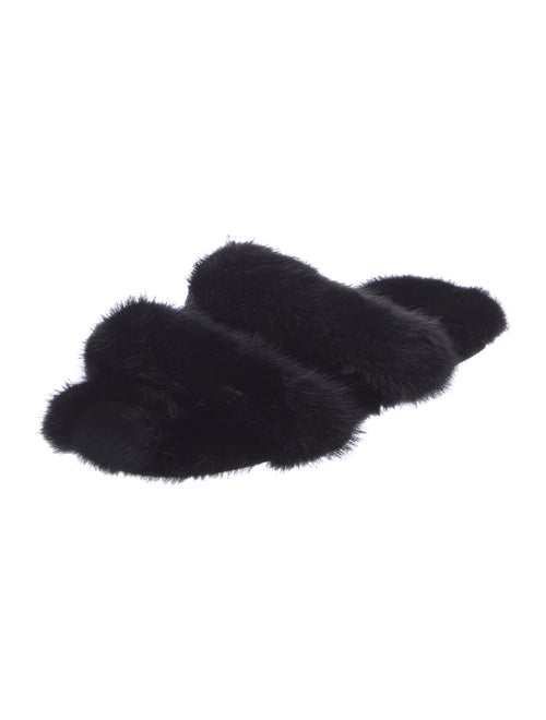 Saint Laurent Fur Slides