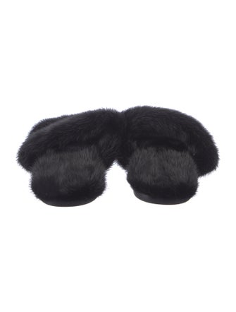 Saint Laurent Fur Slides