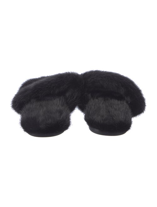 Saint Laurent Fur Slides