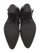 Saint Laurent Leather Fringe Trim Accent Boots