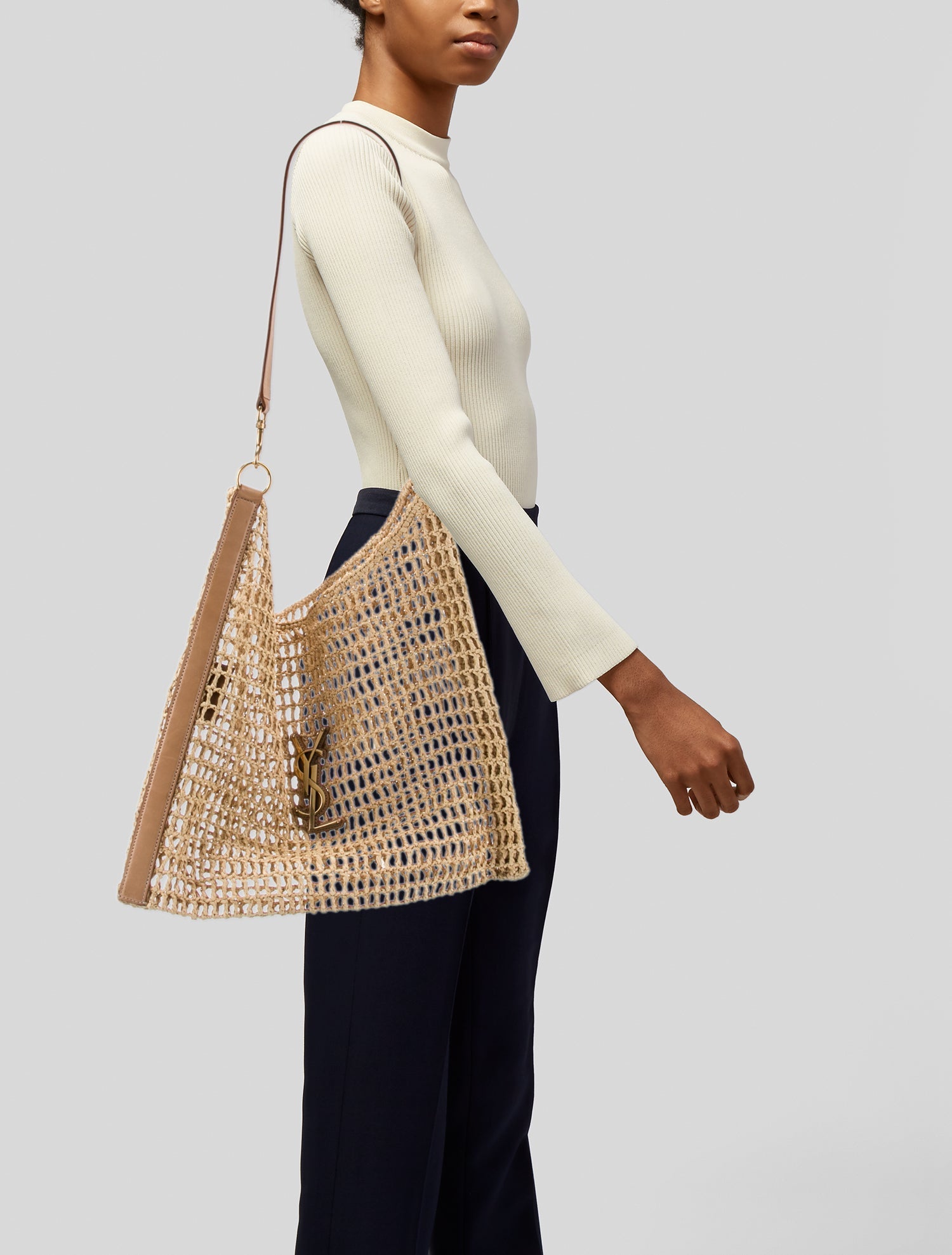 Saint Laurent Raffia Oxalis Large 2024