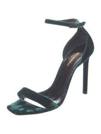 Saint Laurent Velvet Sandals