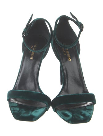 Saint Laurent Velvet Sandals
