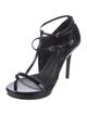Yves Saint Laurent Patent Leather T-Strap Sandals