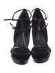 Yves Saint Laurent Patent Leather T-Strap Sandals