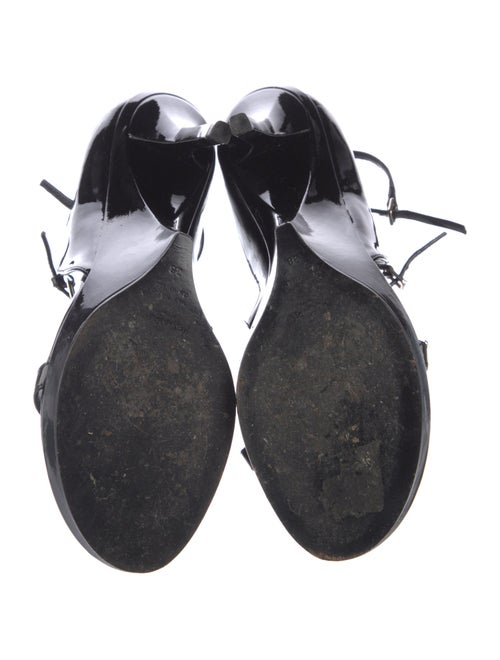 Yves Saint Laurent Patent Leather T-Strap Sandals