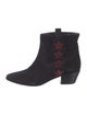 Saint Laurent Suede Printed Western Boots
