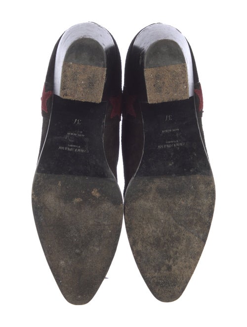 Saint Laurent Suede Printed Western Boots