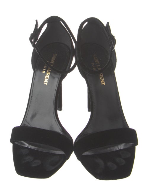 Saint Laurent Velvet Sandals