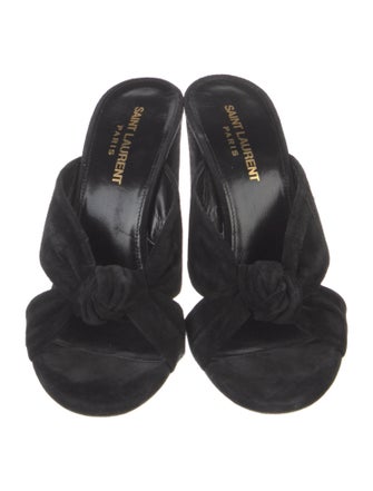 Saint Laurent Suede Slides