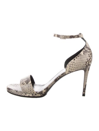 Saint Laurent Snakeskin Animal Print Sandals