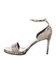 Saint Laurent Snakeskin Animal Print Sandals