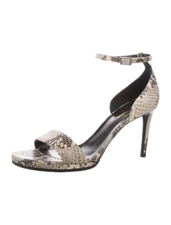 Saint Laurent Snakeskin Animal Print Sandals