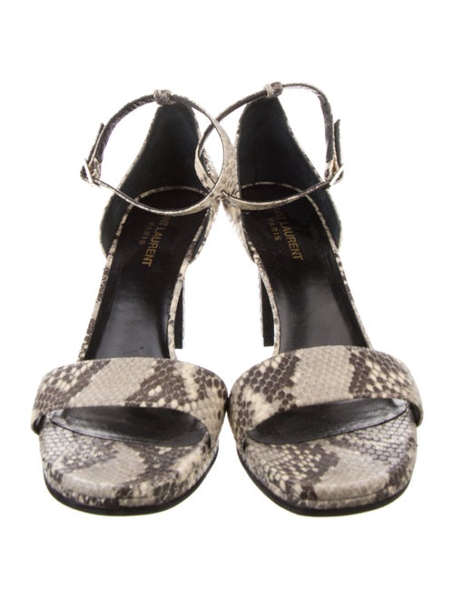 Saint Laurent Snakeskin Animal Print Sandals