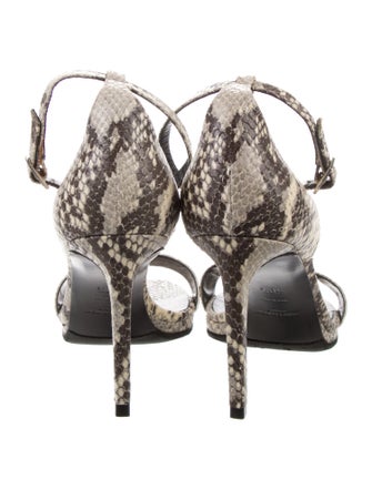 Saint Laurent Snakeskin Animal Print Sandals
