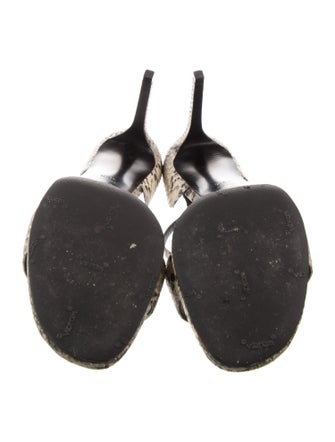 Saint Laurent Snakeskin Animal Print Sandals