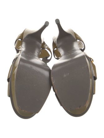 Saint Laurent Patent Leather T-Strap Sandals