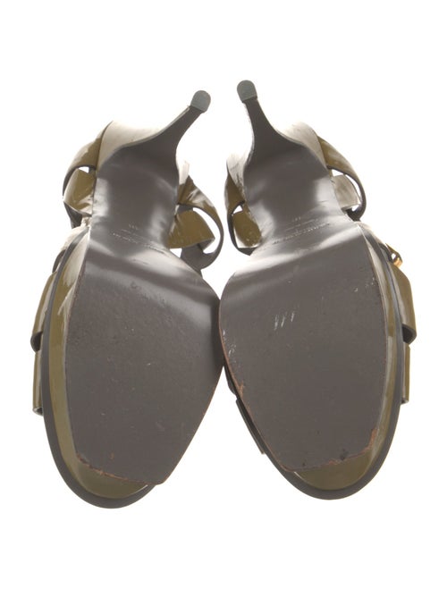 Saint Laurent Patent Leather T-Strap Sandals