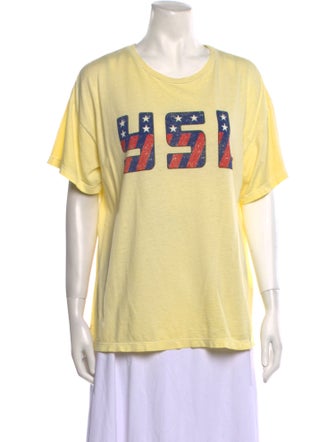 Saint Laurent Graphic Print Crew Neck T-Shirt