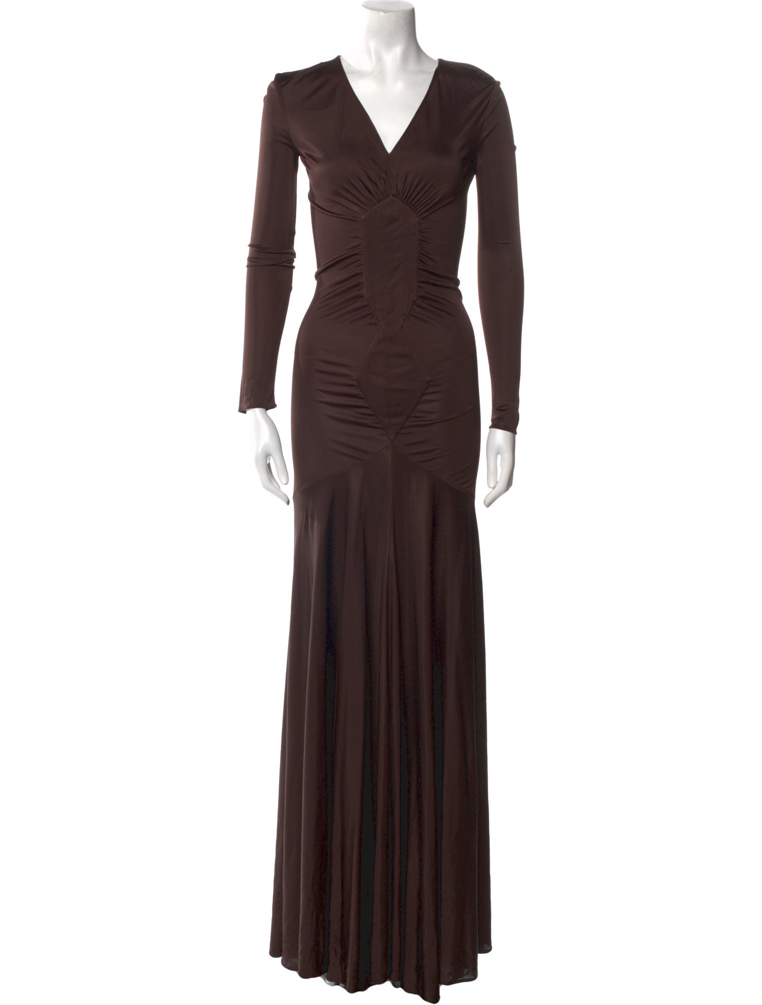 Saint Laurent V-Neck Long Dress